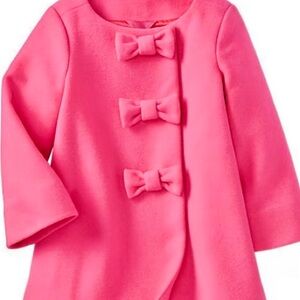 GAP Pink Kids Coat with Bow Details